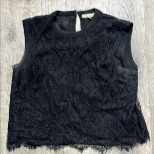 Elegant Black Lace Sleeveless Top